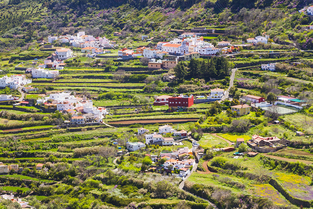 Lagunetas village and church in Gran Canaria